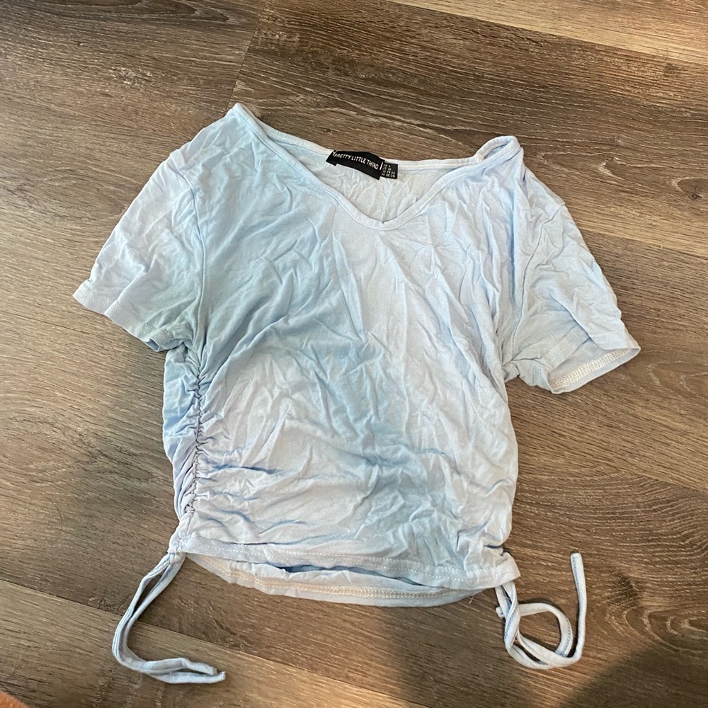 scrunched side t shirt